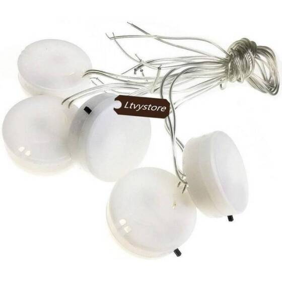 White 2x Button Battery Case With Wire And Toggle Switch CR2032 - 2