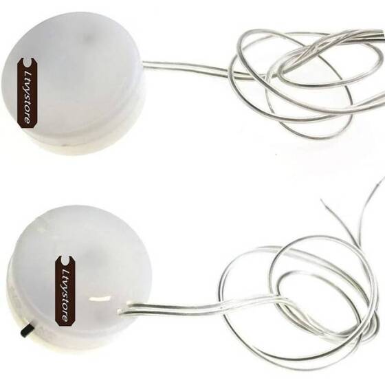 White 2x Button Battery Case With Wire And Toggle Switch CR2032 - 4