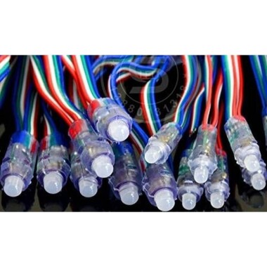 White 9mm 5V LED Exposed Light String With Circuit Board 50LED/Set - 2