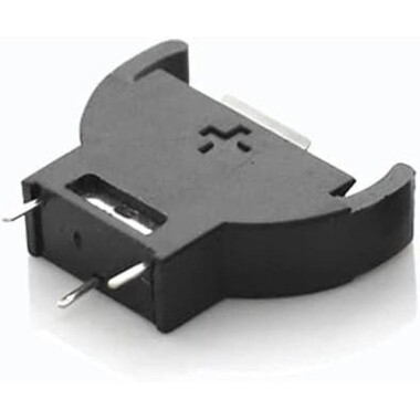 White CR2032-BS-6 Button Battery Holder PCB Type Golden Color Pin - 5