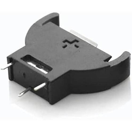 White CR2032-BS-6 Button Battery Holder PCB Type Golden Color Pin - 5