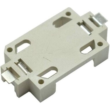 White CR2032-BS-6 Button Battery Patch Holder White Color Pin - 3