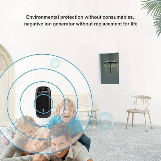 White Hanging Neck Air Purifier Mini Rechargeable Air Purifier Necklace - 1