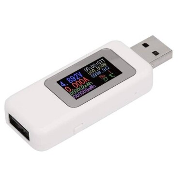 White KWS-MX19 USB Tester DC4V-30V 0-5A Current Voltage Meter Timing Ammeter - 2