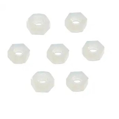 White Nylon Nut M3 - 1