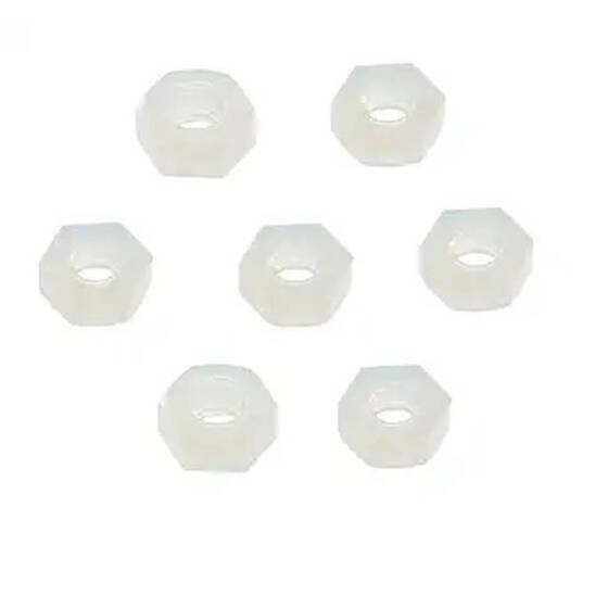 White Nylon Nut M3 - 1