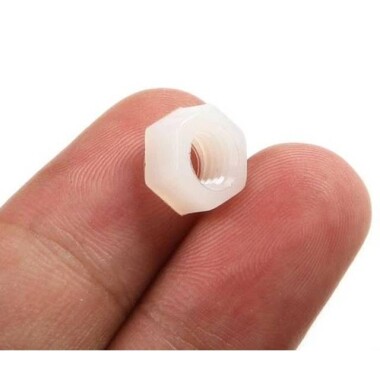 White Nylon Nut M3 - 4