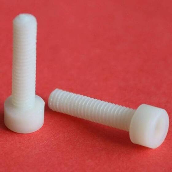 White Nylon Screw M3x12mm - 1