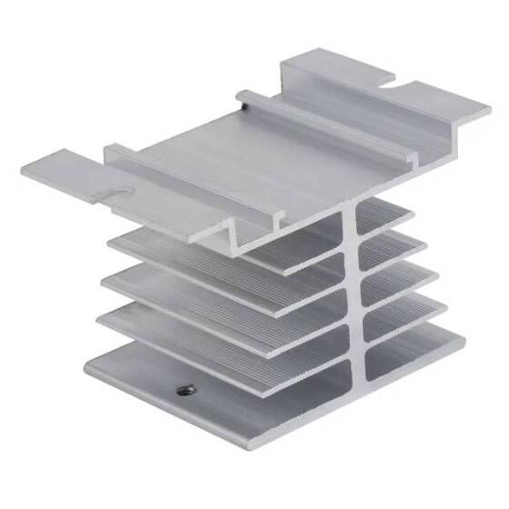 White Single Phase Solid State Relay SSR Heat Sink Base Small Type Heat Radiator For 10A To 40A Size:80x50x50MM - 3