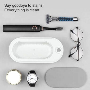 White USB Mini Ultrasonic Cleaner Machine (With Battery) - 2