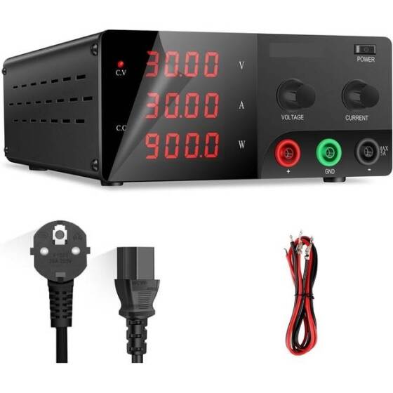 White WPS305B 30V 5A DC Adjustable RegulaTor Power Supply With Cable 110V US Plug - 3