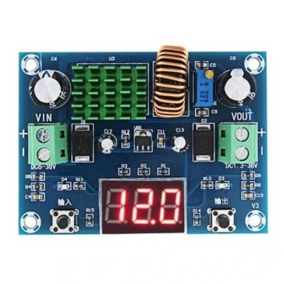 XH-M291 Digital Voltage Regulator Module DC-DC XL4015E1 Switch Type Voltage Regulator Output 1.3-36V Current 5A Max - 1