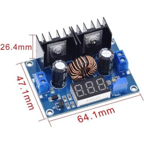 XH-M404 DC 4-40V 8A Voltage Regulator Module Digital PWM Adjustabl DC-DC Step Down Voltage Regulator DC XL4016E1 - 12