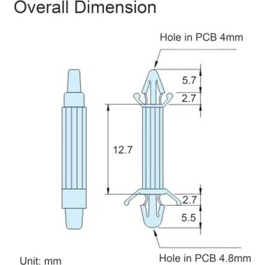 XL-5A M4 Aircraft Type Isolation Column PCB Nylon Isolation Column White 5-0mm - 3