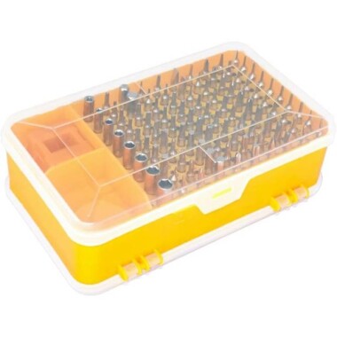 Yellow 115 in 1 Multi-Purpose Screwdriver Set - Plastic Box - 4