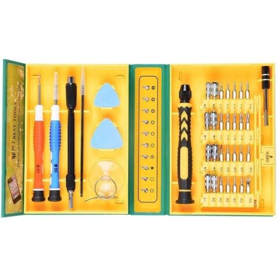 Yellow 38 in 1 S2 Screwdriver Set - Plastic Box - 1