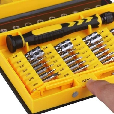 Yellow 38 in 1 S2 Screwdriver Set - Plastic Box - 3