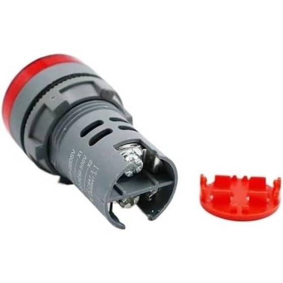 Yellow AC60-500V 22mm AD16-22DSV LED Voltmeter Indicator Light With Small Digital Tube - 4