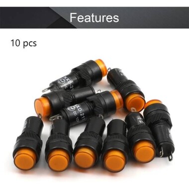 Yellow AC/DC12V NXD-211 Small LED Signal Indicator Light - 4