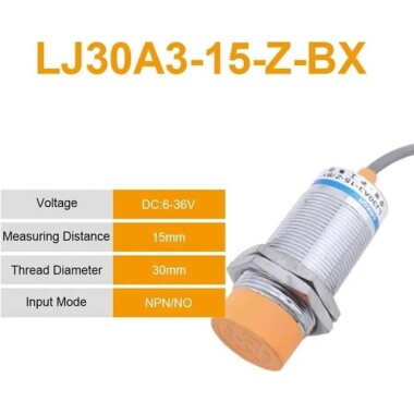 Yellow Embedded Type LJ30A3-10-Z/CY PNP DC6-36V Inductive Proximity Sensor Switch - 2