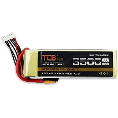 Yellow TCB 11.1V 5200MAH 25C Model Airplane Lithium Battery XT60 Female - 3