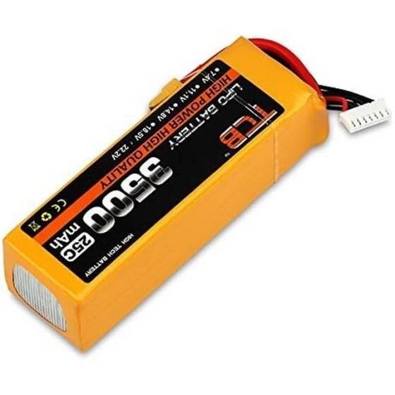 Yellow TCB 7.4V 1100MAH 25C Model Airplane Lithium Battery T Female - 5
