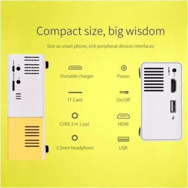 YG-300 Projector Blue Color Portable Entertainment Household Projector - 4