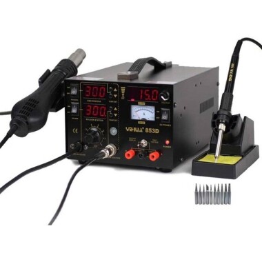 YIHUA853D Digital Display Hot Air Desoldering Station Power Supply Three-in-One EU Plug - 1