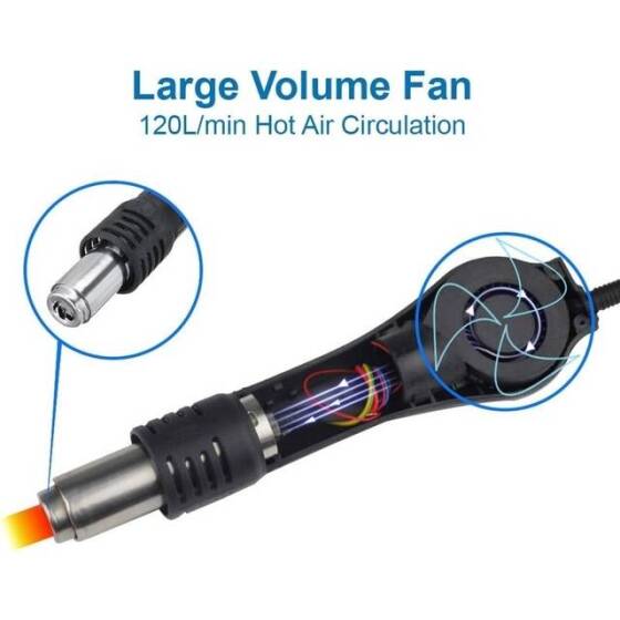 YIHUA858D Adjustable Constant Temperature Hot Air Station Anti-Static Hot Air Gun AU Plug - 4