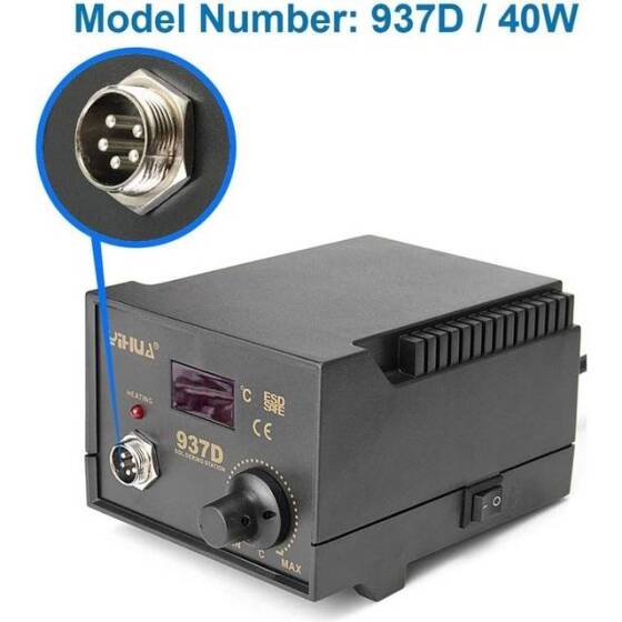 YIHUA936B 40W PCB Circuit Board Digital Lead Free Soldering Station US Plug - 3
