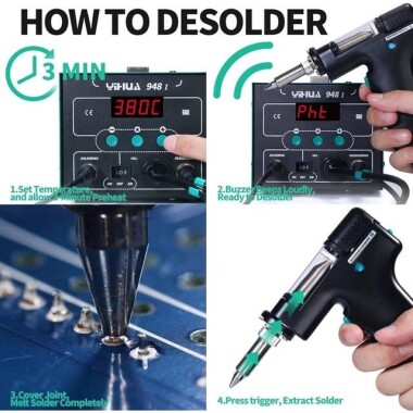 YIHUA948 I Upgrade Digital Electric Soldering Device 220V UK Plug - 2