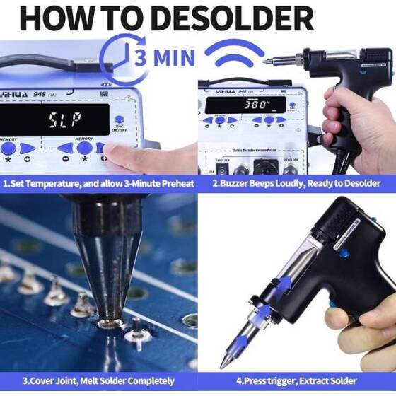 YIHUA948 I UpgradeDigital Electric Soldering Device 220V EU Plug - 4