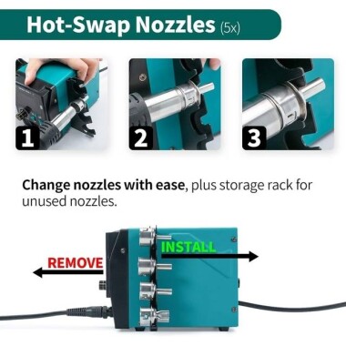 YIHUA959D-II Digital Display Hot Air Soldering Station 220V AU Plug - 3