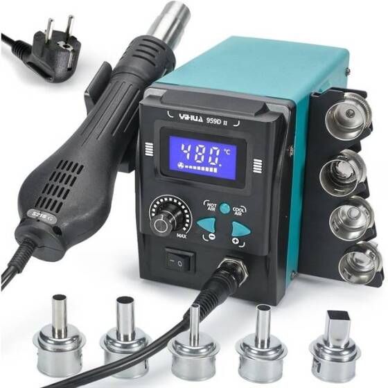 YIHUA959D-II Digital Display Hot Air Soldering Station 220V EU Plug - 1
