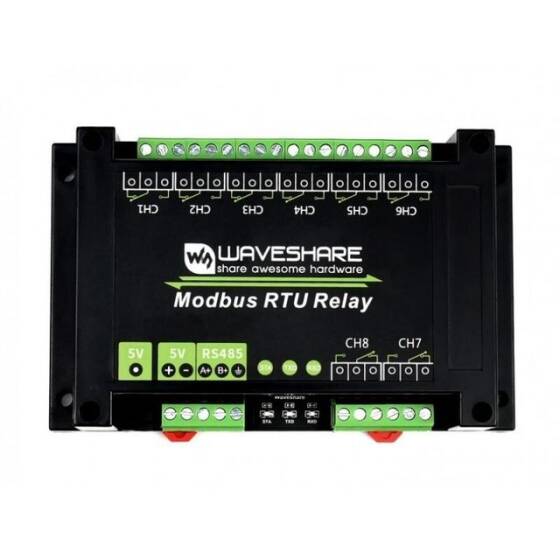 Endüstriyel 8 Kanallı Modbus RTU Röle Modülü - RS485 Arayüzü - 3