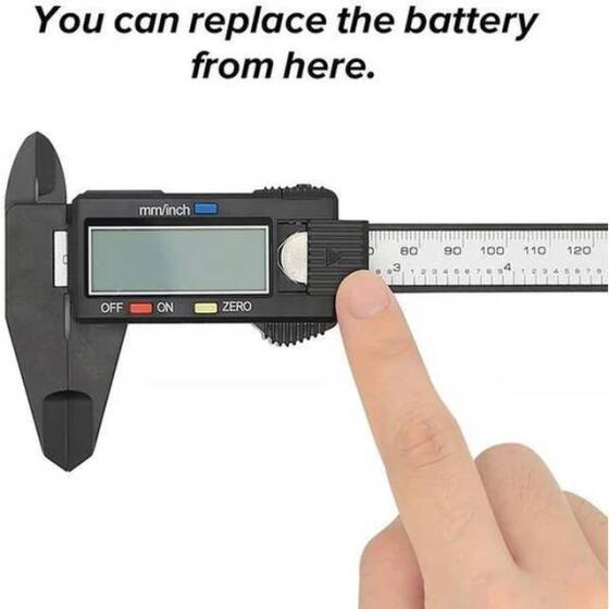 0-150mm Plastic Digital Display Vernier Calipers -Box Packing (With Battery) - 4