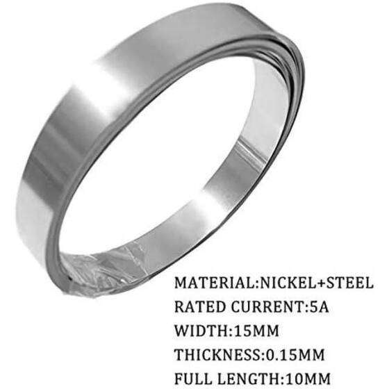 0-15x15mm10M Nickel Plated Steel Strip For 18650 Battery Pack Welding - 3