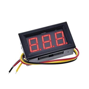 0.56 inch 0-30V Three Wire DC Voltmeter Red - 1