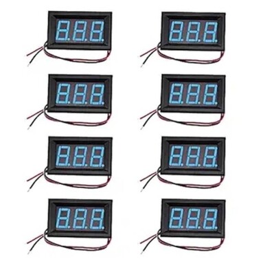 0.56 inch 3.5-30V Two Wire DC Voltmeter Blue - 1
