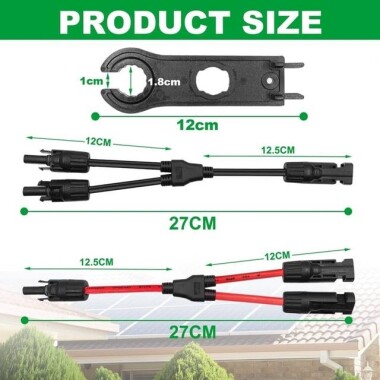 1 Pair IP67 MC4-T2 Solar PV Connector - 2