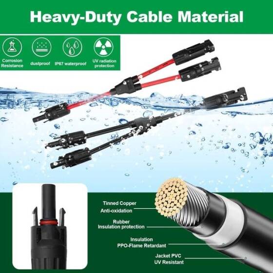 1 Pair IP67 MC4-T2 Solar PV Connector - 4