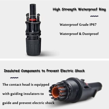 1 Pair MC4 30A 1500V Male And Female PV Connector Plugs - 3