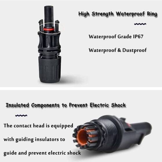 1 Pair MC4 30A 1500V Male And Female PV Connector Plugs - 3