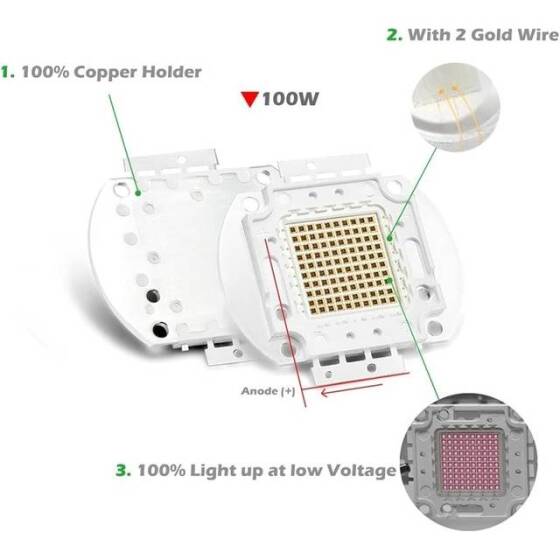 100W SMD High Power LED Bulb 850nm Infrared - 3