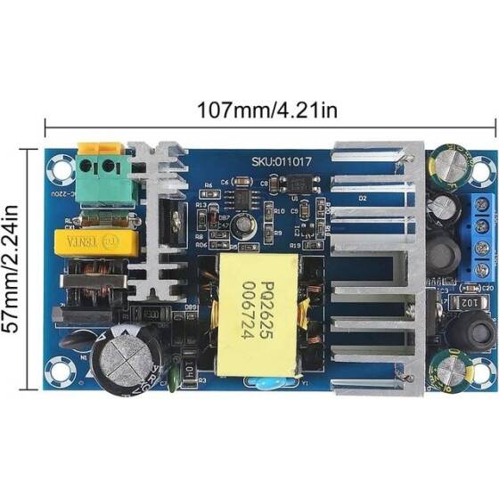 120W AC-DC 90-265V to 24V 4A Switching Power Board - 4