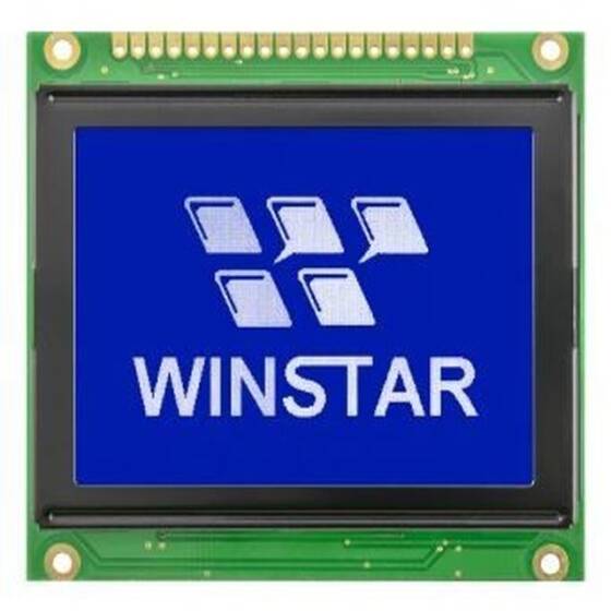 128x64 Graphic LCD Display Blue - WG12864C1-TMI-V#N - 1
