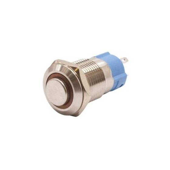 12A-G1Z-E 12mm Extended Key Illuminated Metal Button - Yellow - 1