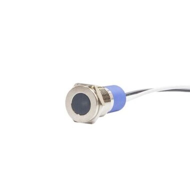 12mm 24v Blue LED Metal Cable Signal Lamp IP67 GQ12T-B - 1