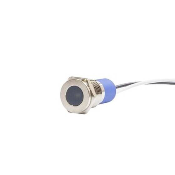 12mm 24v Blue LED Metal Cable Signal Lamp IP67 GQ12T-B - 1