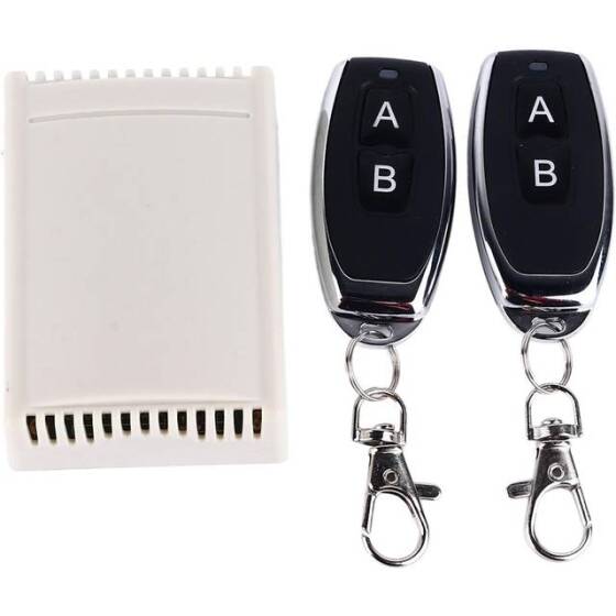 12V 2CH Relay Module Wireless Remote Control Switch + 2 x RF 433Mhz Remote - With Battery - 6